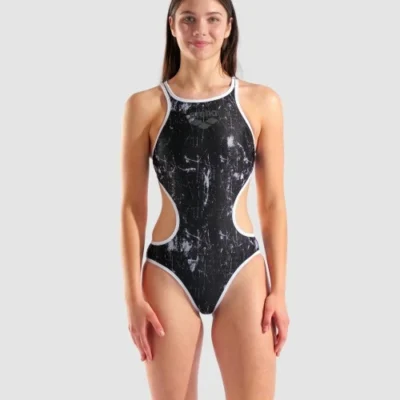 Arena One Piece Lacquer Black White
